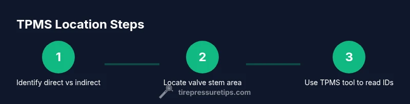 Infographic showing TPMS sensor locations on Toyota wheels