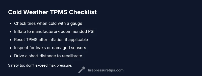 Checklist for diagnosing TPMS in cold weather