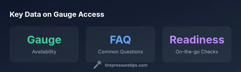 Infographic showing sources to find a tire pressure gauge nearby