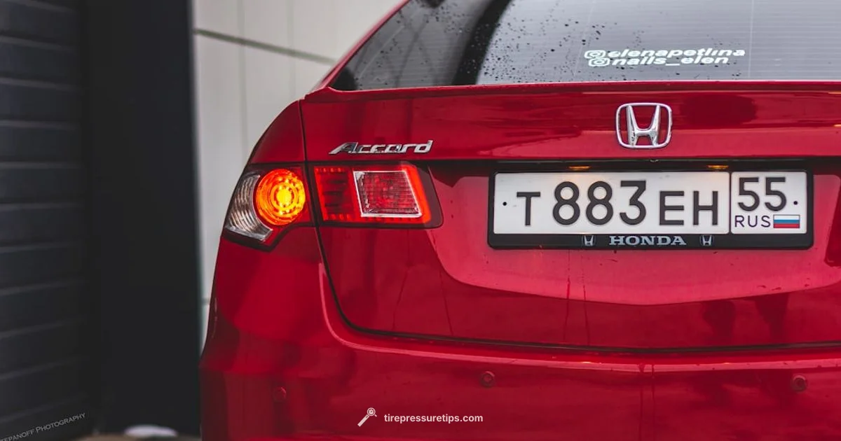 Reset TPMS Honda Accord - Tire Pressure Tips